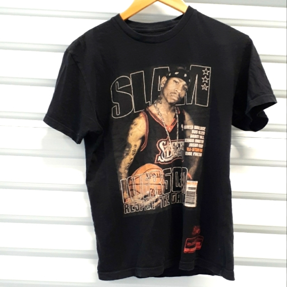 Vintage 2000 Mitchell & Ness Allen Iverson 76ers Tee Shirt Size Small - Picture 1 of 11